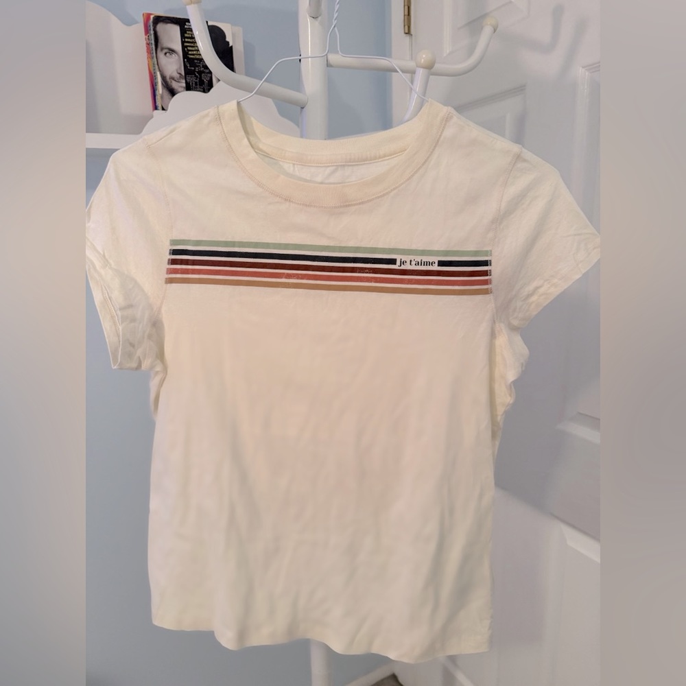 Universal Threads “je t’aime” Striped T-Shirt NWT (BUNDLE AND SAVE!)